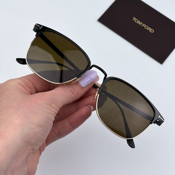 Tom Ford MenBRAND NEW Sunglasses LIV Black Roviex Square FT0851 01J